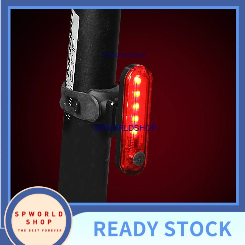 Portable USB Chargeable Waterproof Rear Bicycle Tail Light 5 LED Lamp 4 Flashing Models Night Safety Warning Bike Access