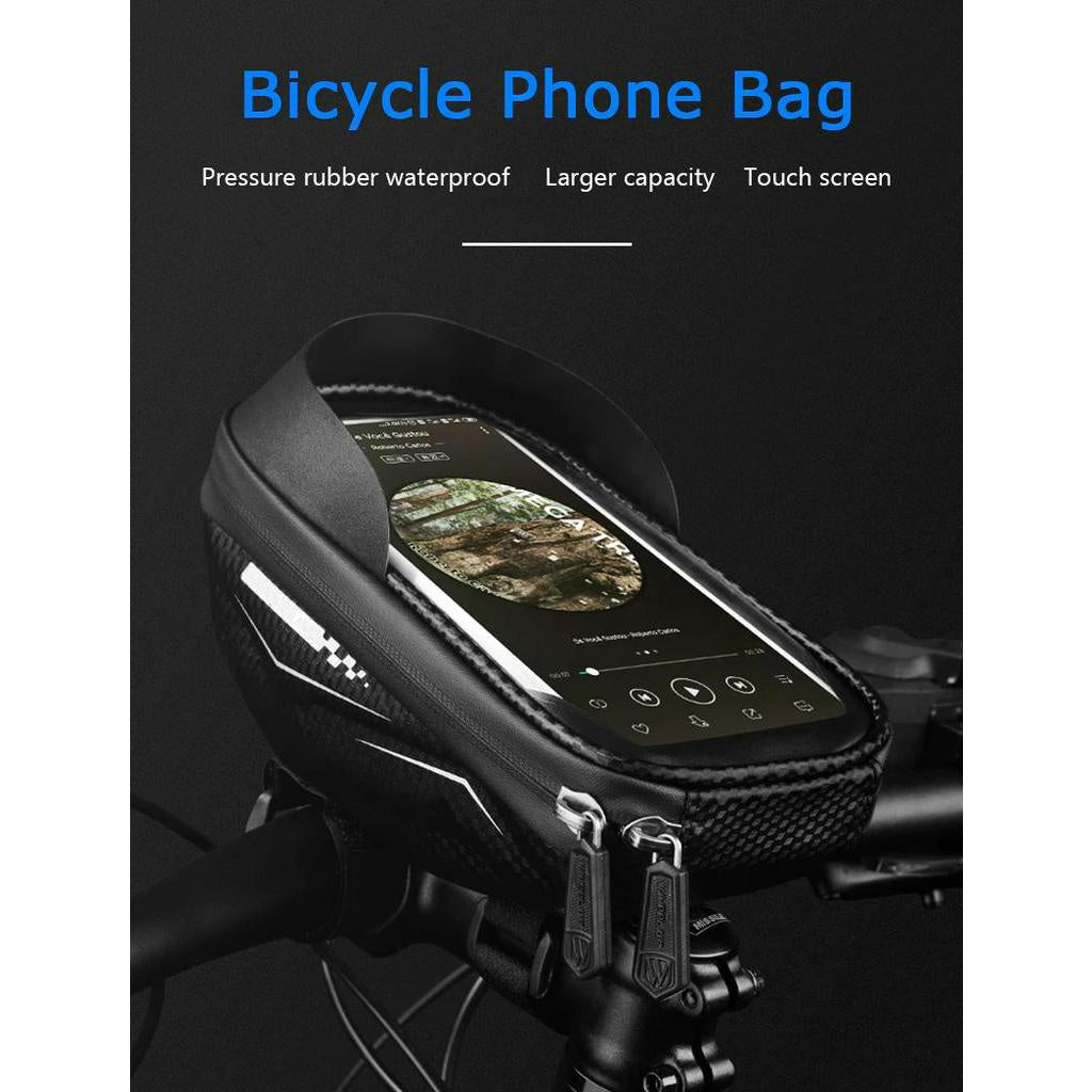 Phone Bag Bike Bicycle Strong Rainproof TPU Touch Screen Cell Phone Holder Bicycle Handlebar Bags MTB Frame Pouch Bag
