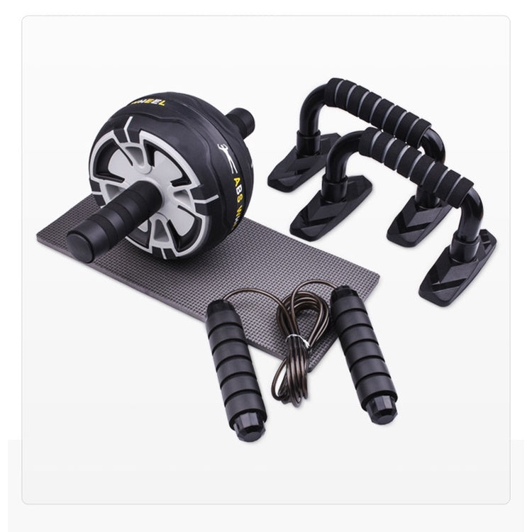 Push up Bracket Lean Abdomen Training with Skip Rope Anti-Skid Foam S-Type Grip Force Pull Rope Home Fitness Equipment