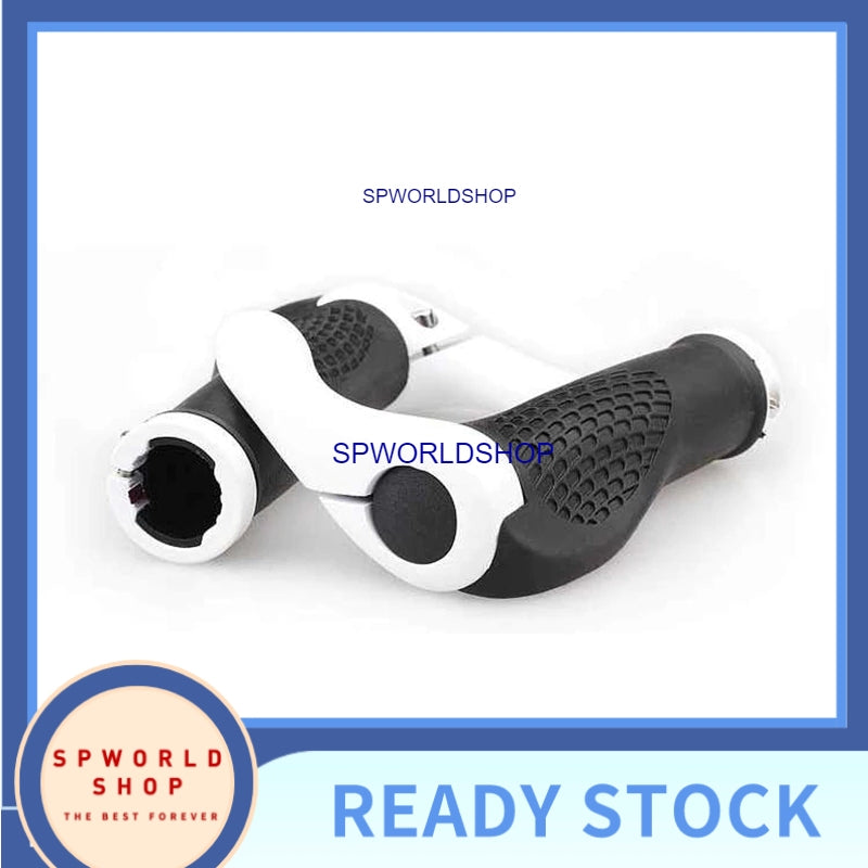 1 Pair Bicycle Handlebar Grip Ergonomic Anti-Skid Lock-on Handle Cover Aluminum Alloy Rubber Grips MTB Bike Accessories