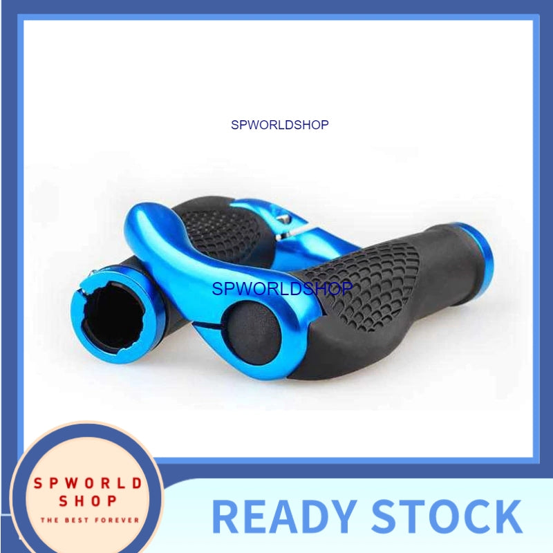 1 Pair Bicycle Handlebar Grip Ergonomic Anti-Skid Lock-on Handle Cover Aluminum Alloy Rubber Grips MTB Bike Accessories