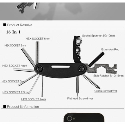 Multifunction Bicycle Repair Tools Kit