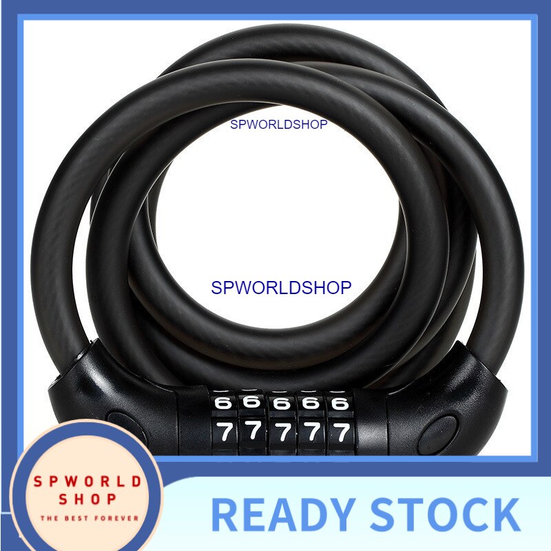 Bike Cable Basic Self Coiling Resettable Combination Cable Bike Locks Simple structure solid and reliable Bicycle Acces