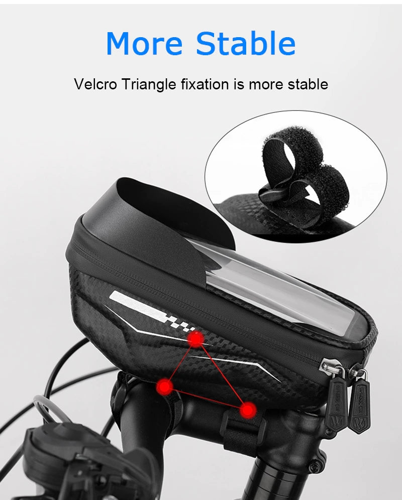 Phone Bag Bike Bicycle Strong Rainproof TPU Touch Screen Cell Phone Holder Bicycle Handlebar Bags MTB Frame Pouch Bag