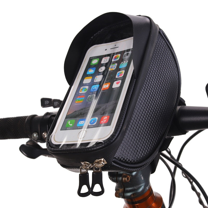 Waterproof Bicycle Bag,Cycling Front Top Tube Frame Phone Bag,Touchscreen Cellphone Handlebar Bag Bicycle