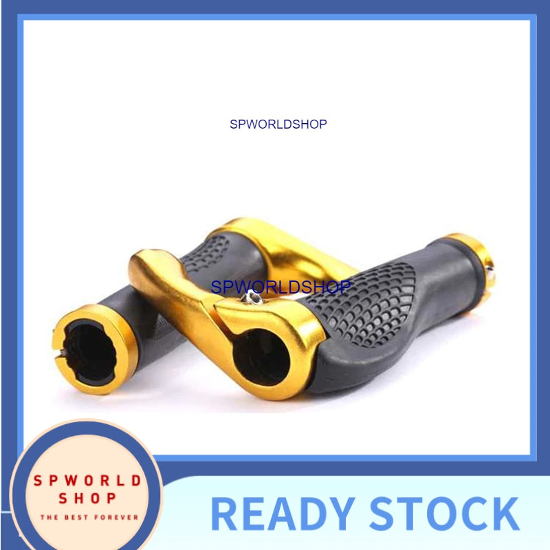 1 Pair Bicycle Handlebar Grip Ergonomic Anti-Skid Lock-on Handle Cover Aluminum Alloy Rubber Grips MTB Bike Accessories