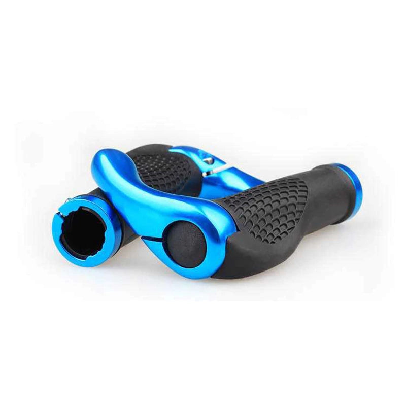 1 Pair Bicycle Handlebar Grip Ergonomic Anti-Skid Lock-on Handle Cover Aluminum Alloy Rubber Grips MTB Bike Accessories