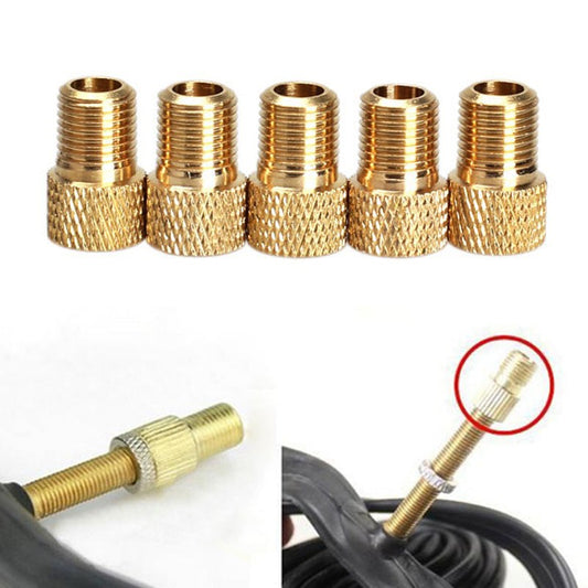 1 Pcs Bicycle Tire Valve Adapter Golden Pattern Valve Bicycle Accessories Adapter