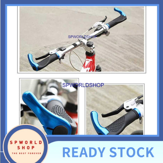 1 Pair Bicycle Handlebar Grip Ergonomic Anti-Skid Lock-on Handle Cover Aluminum Alloy Rubber Grips MTB Bike Accessories