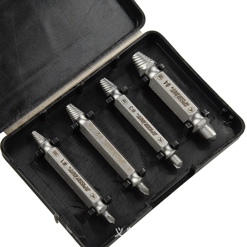 Speed Out 4pcs Damaged Screw Extractor Use With Any Drill As Seen On TV Speed Out * READY STOCK