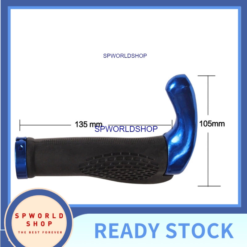 1 Pair Bicycle Handlebar Grip Ergonomic Anti-Skid Lock-on Handle Cover Aluminum Alloy Rubber Grips MTB Bike Accessories