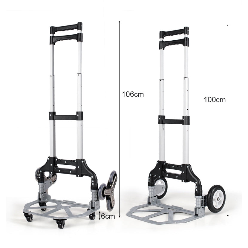 6 Wheel Climbing Stair Trailer Heavy Duty Aluminium 80kg Folding Foldable Hand Sack Truck*PRE ORDER