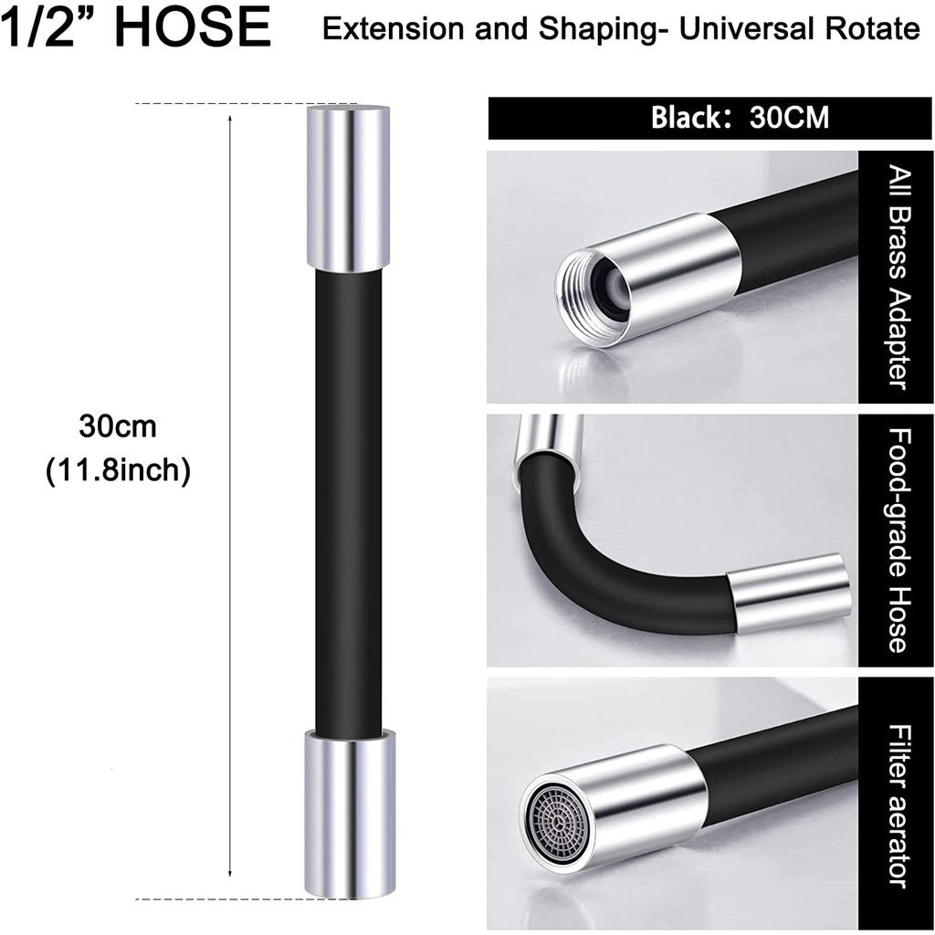 READY STOCK‼️ 360° Rotating Faucet Extension | Flexible Silicone Hose | Splash-Proof Water Tap Connector 旋转水龙头延长器 水龙头接头