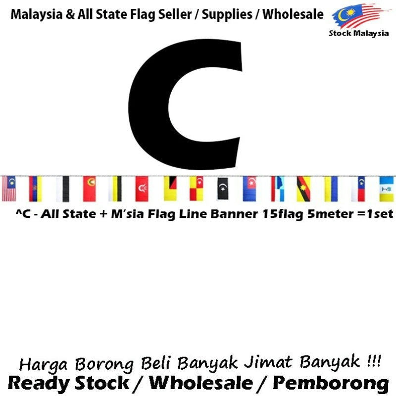 Malaysia Flag Line Banner Malaysia All State Flag Line Malaysia Triangle Flag Straight Flag Line
