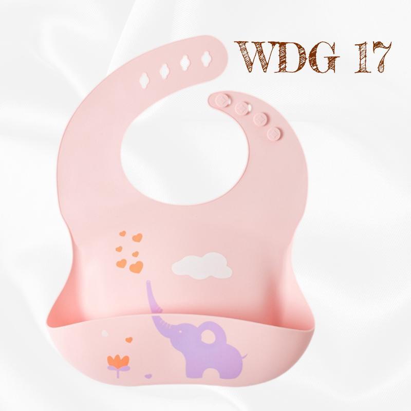 READY STOCK!!! Baby Silicone Bibs | Adjustable Waterproof Feeding Bib | Kids Apron for Mealtime WDG/GJQ 婴儿硅胶围兜 | 可调节防水围嘴