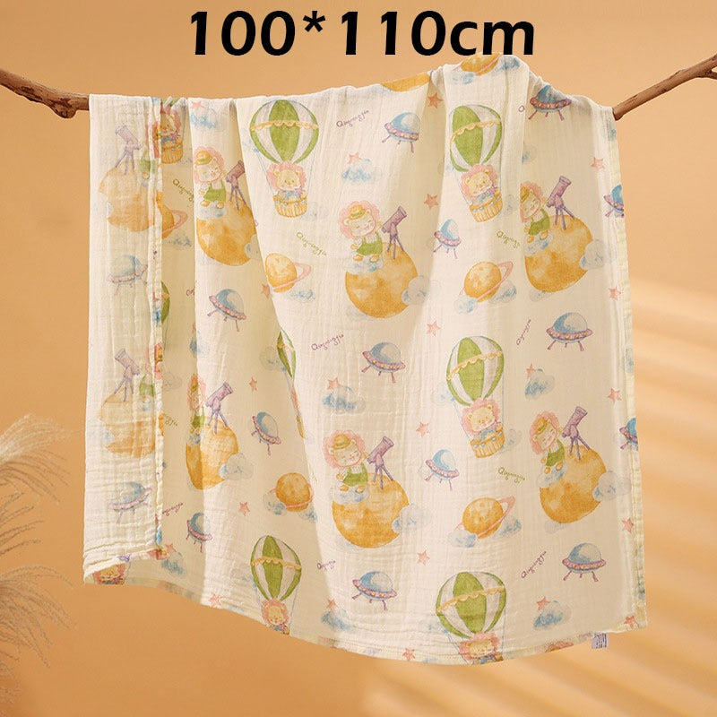 Newborn Baby Muslin Swaddle Kain Bedung Baby Towel Soft Blanket Kain Selimut Napkin Lampin Baby Blanket Kain Bedun