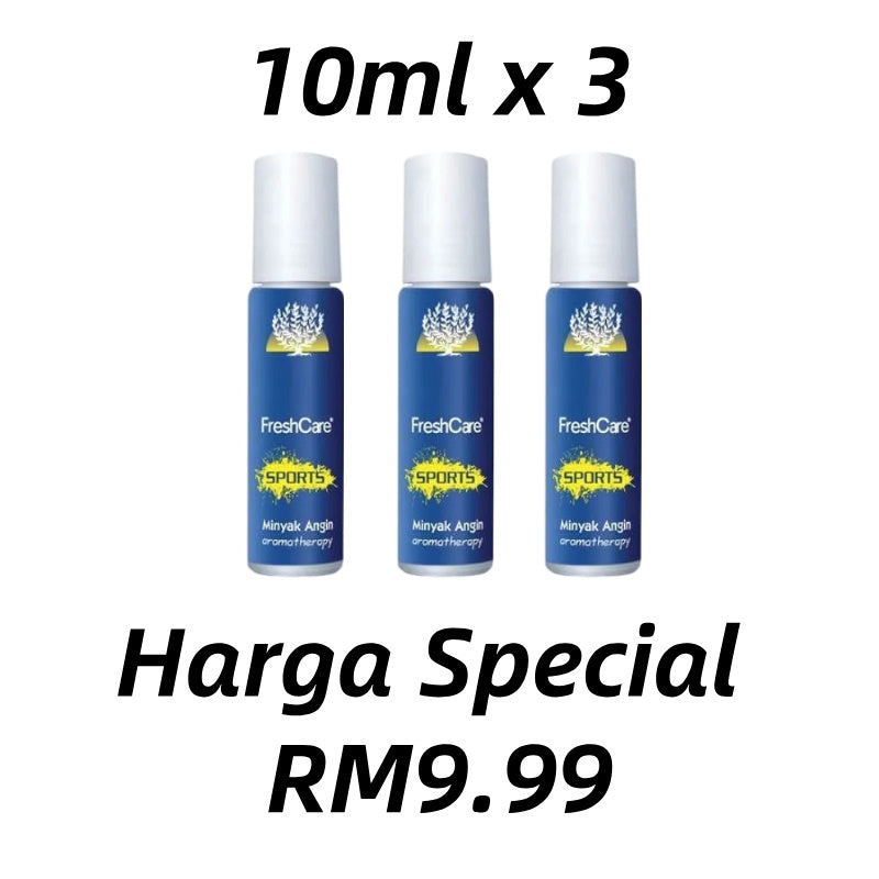 READY STOCK!!!ORIGINAL Minyak Angin Fresh Care Roll On AROMATHERAPY 10ML