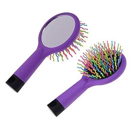 READY STOCK!!! Korean Eye Candy Rainbow S Curl Air Volume Brush | Abundant Hair Detangling Comb 彩虹S型空气蓬松卷发梳