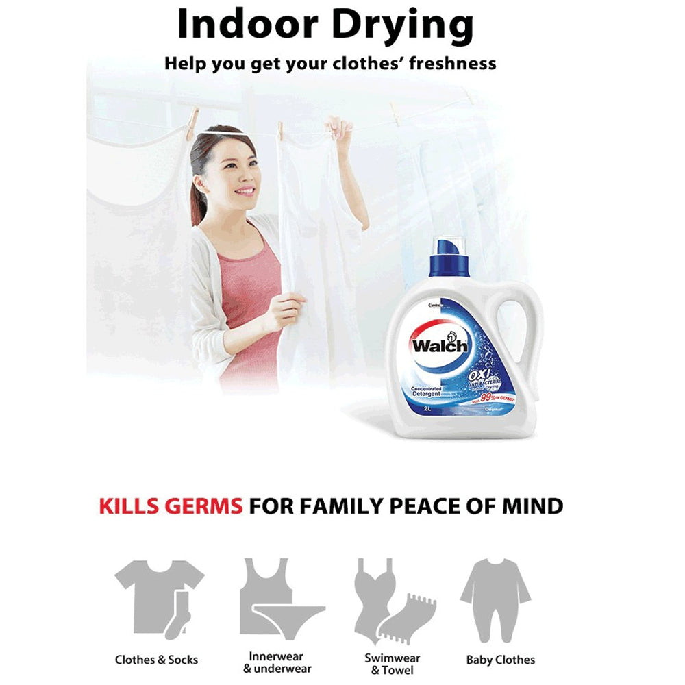 READY STOCK!!! Walch Anti-bacterial Concentrated Laundry Detergent Refill (400ml) - Pine