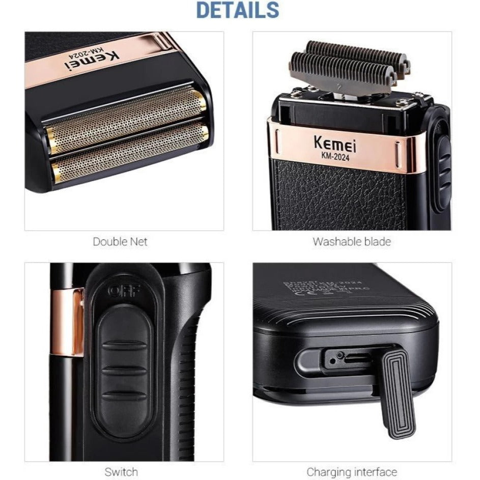 (READYSTOCK) KEMEI KM-2024 Professional Electric Hair Clipper/ Men Rechargeable Cordless Clipper Shaver KEMEI KM-2024