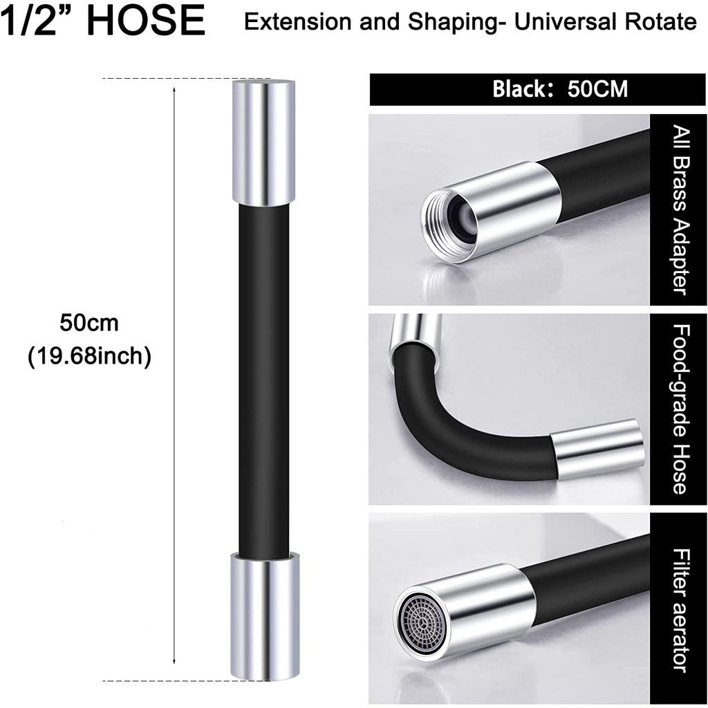 READY STOCK‼️ 360° Rotating Faucet Extension | Flexible Silicone Hose | Splash-Proof Water Tap Connector 旋转水龙头延长器 水龙头接头