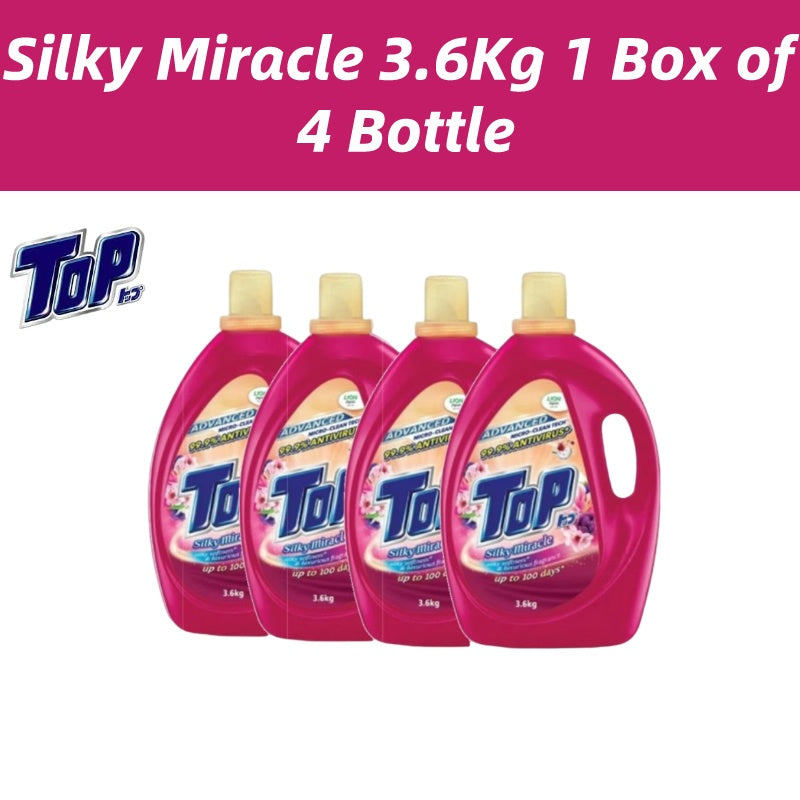 READY STOCK!!! Top Liquid Detergent - 7 Variants 3.6kg Super Hygienic Anti Virus l Box of 4 Bottle