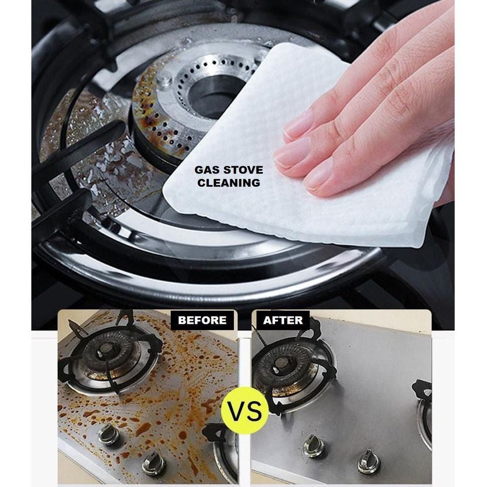 READY STOCK!!! 80PCS Kitchen Cleaning Wipes Kitchen Cleaning Wet Tissue Degreasing Tisu Dapur Tisu Basah Dapur 廚房清潔濕巾