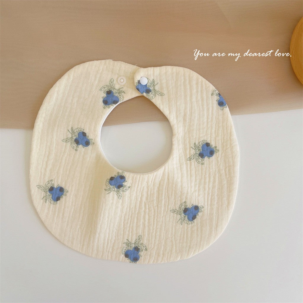 READY STOCK‼️ Baby Infant Saliva Towel | 100% Cotton Bibs | 360° Rotating Reversible Baby Bib 婴儿口水巾 | 100%纯棉围兜