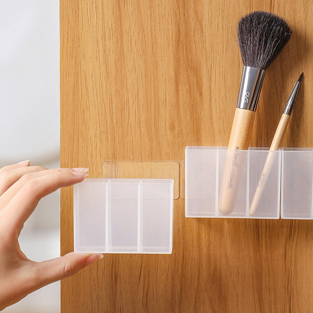 READY STOCK!!! Wall Mounted Storage Box with Lid | Lipstick, Scissors, Data Cable & Eyebrow Pencil Organizer 壁挂式带盖收纳盒