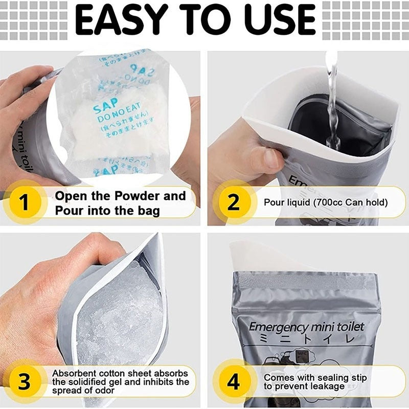 READY STOCK!!! Emergency Toilet Urine Bag Outdoor Car Mini Toilet 700ml 应急厕所尿袋 户外车载迷你厕所