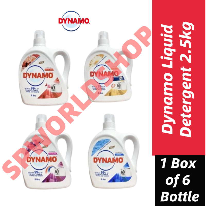 READY STOCK!!!Dynamo Long Lasting Freshness Liquid Detergent 2.5kg 1 Box of 6 Bottle