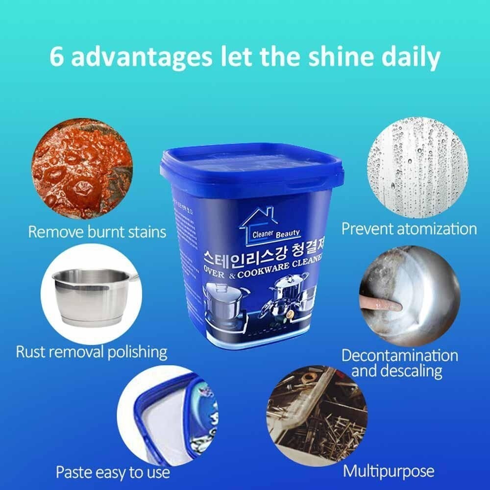 Oven and Cookware Cleaner 500g Rust Oil Grease Stainless Steel Pencuci Periuk 不锈钢清洁膏