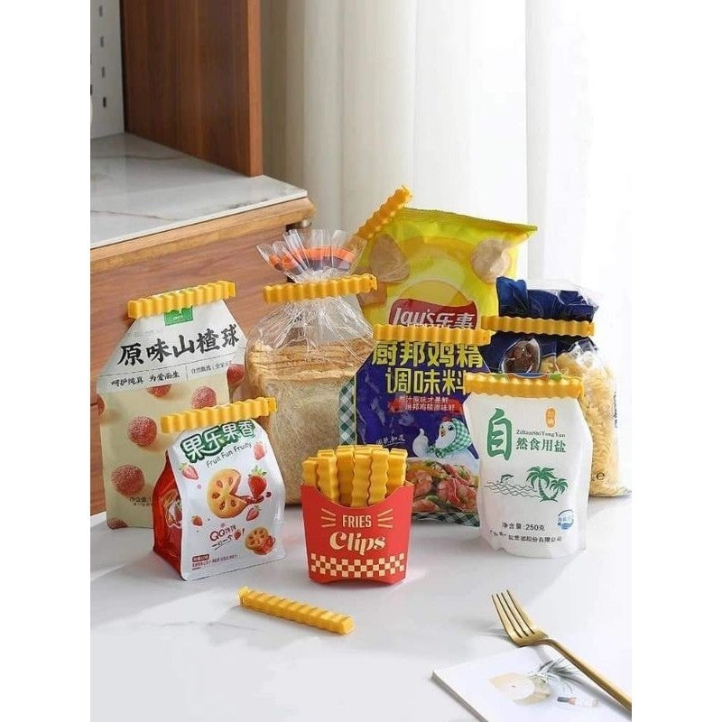 READY STOCK‼️ 12PCS Food Sealer Clip Magnetic Packet Clipper Penjepit Plastik Beg Snek Kentang 薯条封口夹
