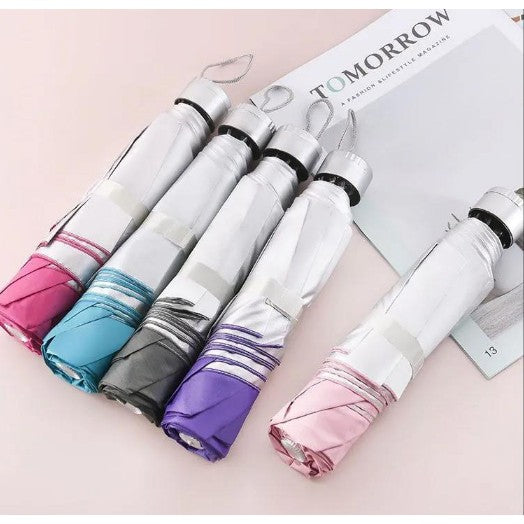 READY STOCK‼️ Foldable UV Protection Umbrella Silver Coating Anti-Rain Sun Kalis Hujan Matahari #3001 自动雨伞