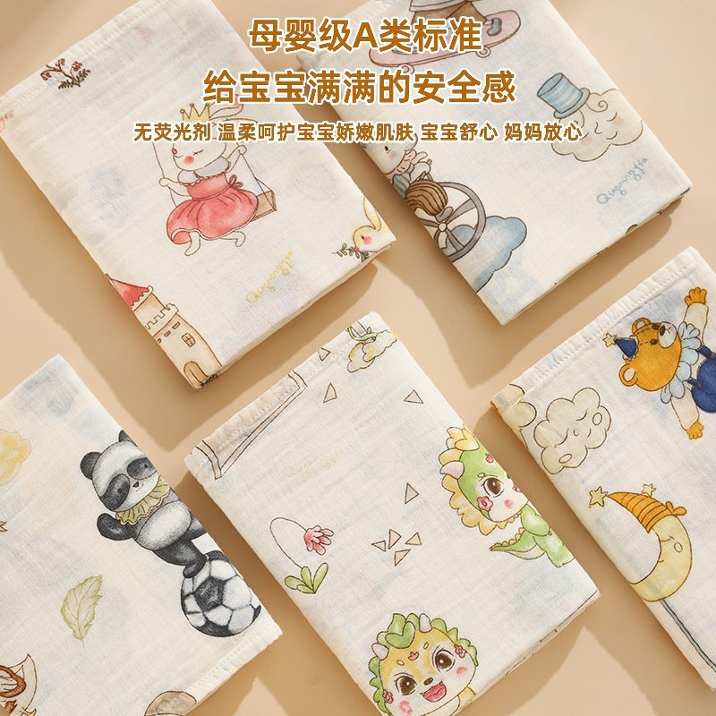 Newborn Baby Muslin Swaddle Kain Bedung Baby Towel Soft Blanket Kain Selimut Napkin Lampin Baby Blanket Kain Bedun