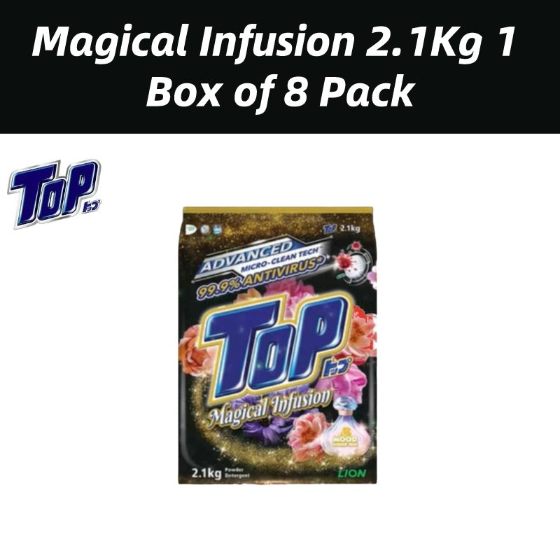 READY STOCK!!! Top Detergent Powder 2.1kg / 2.3kg 1 Box of 8 Pack