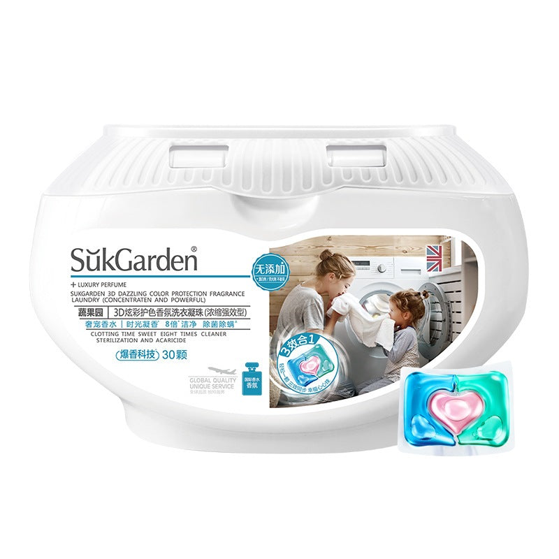 READY STOCK!!! SukGarden 3-in-1 Laundry Capsules | Dazzling Color Protection Pods | Efficient Stain Removal 蔬果园3合1洗衣凝珠