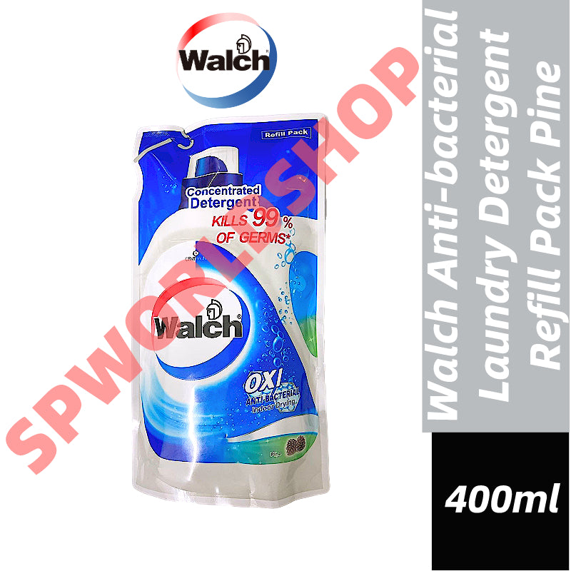 READY STOCK!!! Walch Anti-bacterial Concentrated Laundry Detergent Refill (400ml) - Pine