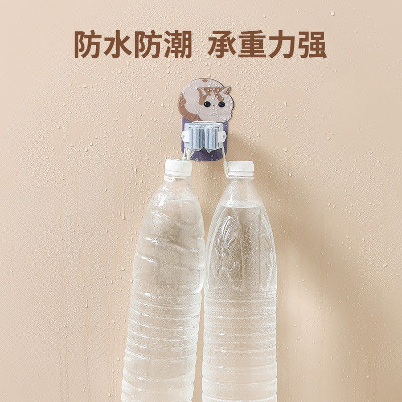 READY STOCK!!! Cat Mop Broom holder bathroom hook Kucing Strong adhesive Free Punching Wall Stick Holder åÆē±ęęęę¶å«ēé“ę