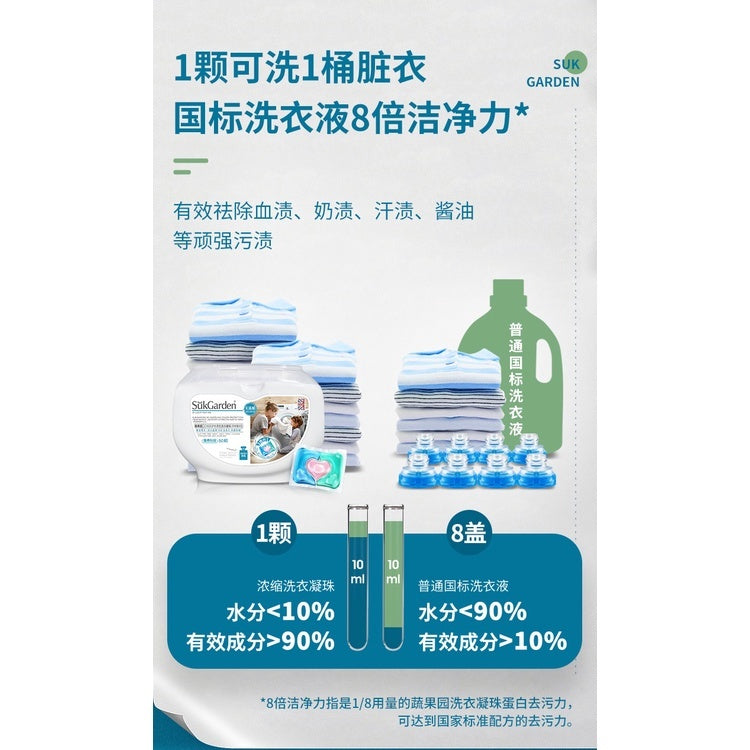 READY STOCK!!! SukGarden 3-in-1 Laundry Capsules | Dazzling Color Protection Pods | Efficient Stain Removal 蔬果园3合1洗衣凝珠