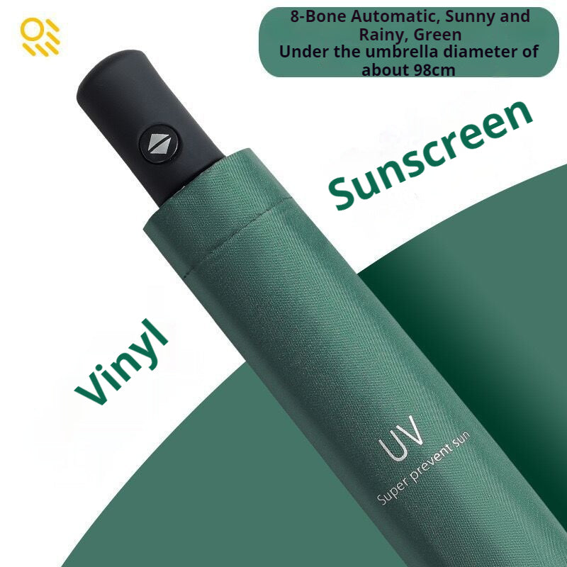 READY STOCK‼️ Foldable UV Protection Umbrella Silver Coating Anti-Rain Sun Kalis Hujan Matahari #3001 自动雨伞