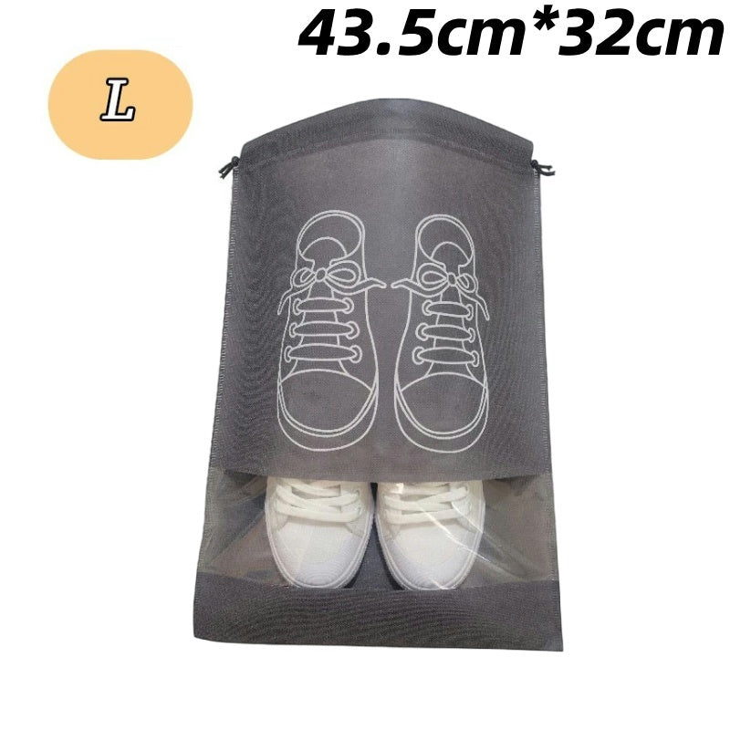 (READYSTOCK) Non Woven Shoe Bags Waterproof Drawstring Storage Bags Travel Storage Bags Dustproof Shoe Bag 无纺布防水鞋袋