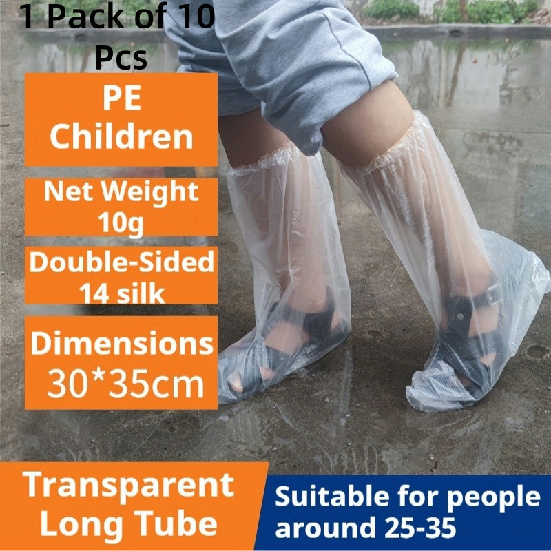 READY STOCK!! Disposable Rain Shoe Cover Waterproof Non Slip Transparent Plastic Rain-Proof Foot Cover 鞋套