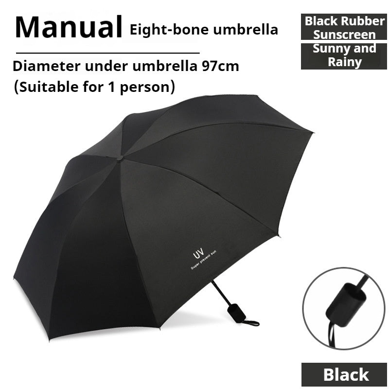 READY STOCK‼️ Foldable UV Protection Umbrella Silver Coating Anti-Rain Sun Kalis Hujan Matahari #3001 自动雨伞