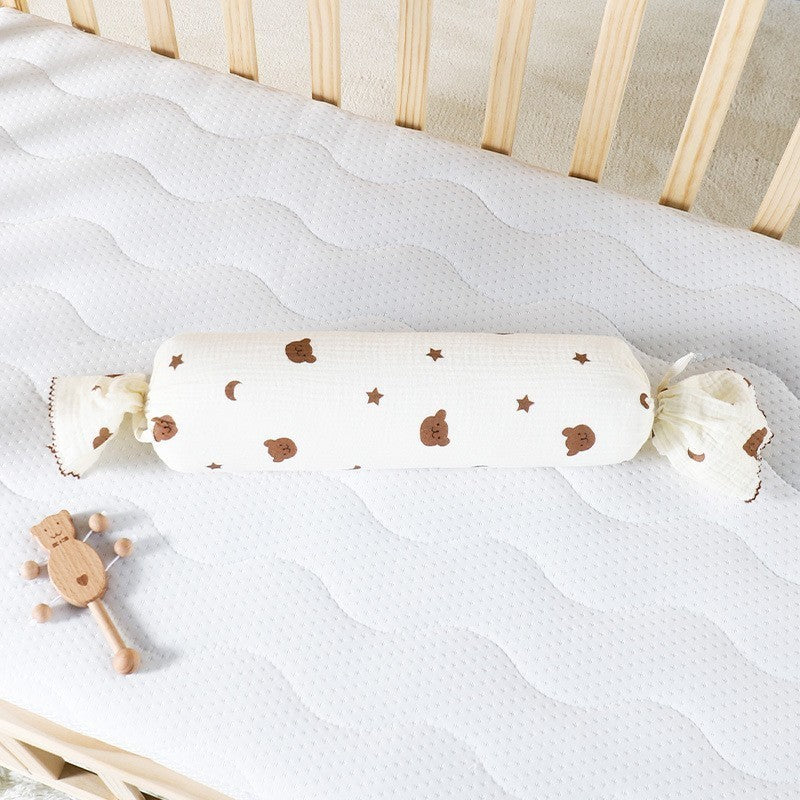 100% Cotton Baby Sleeping Pillow 3-6 Months Soft Muslin and Breathable Baby Pillow 3D Pillow For Newborn Baby-2434