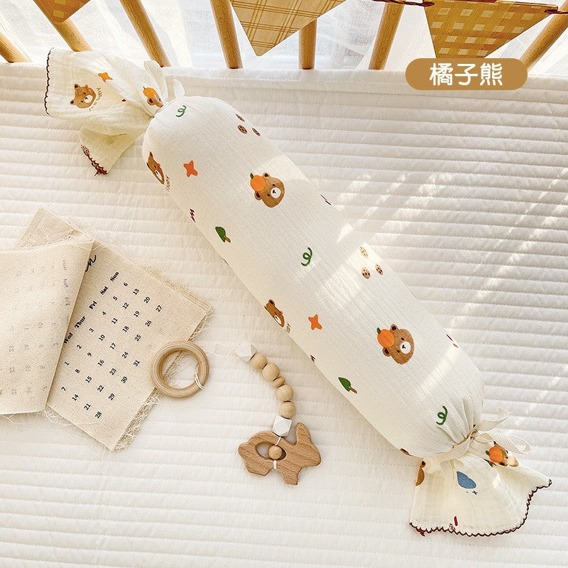 100% Cotton Baby Sleeping Pillow 3-6 Months Soft Muslin and Breathable Baby Pillow 3D Pillow For Newborn Baby-2434
