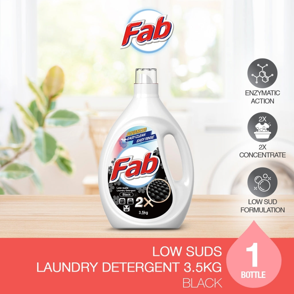 READY STOCK!!! Fab Low Sud Laundry Detergent Liquid 3.2kg/3.5kg
