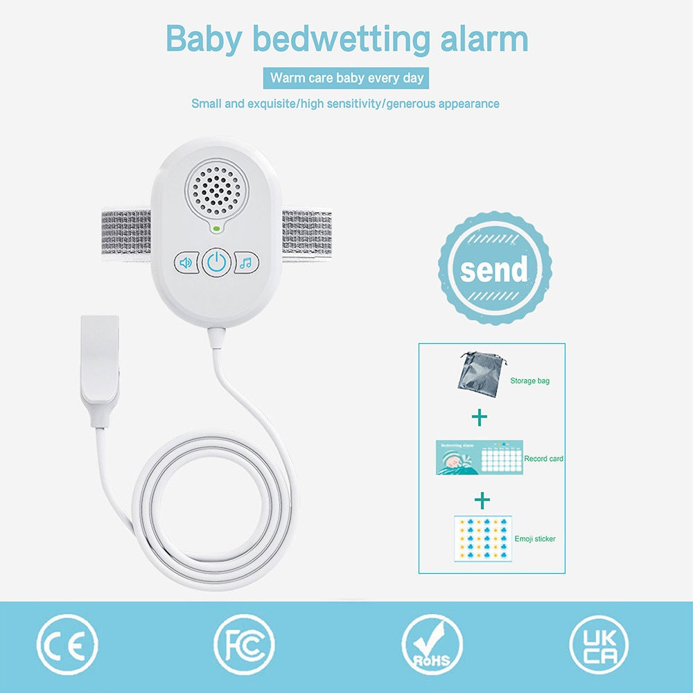 READY STOCK!!! Bedwetting Alarm Children Bedwetting Monitor Arm Wear Moisture Sensor Bed Wetting Alarm Sound Light