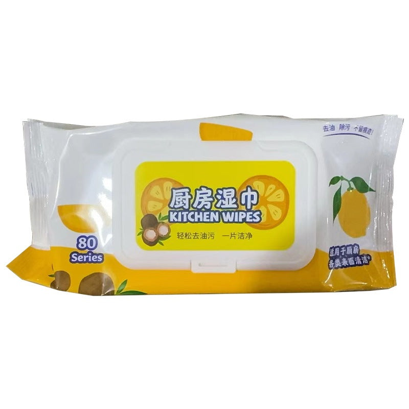 READY STOCK!!! 80PCS Kitchen Cleaning Wipes Kitchen Cleaning Wet Tissue Degreasing Tisu Dapur Tisu Basah Dapur 廚房清潔濕巾