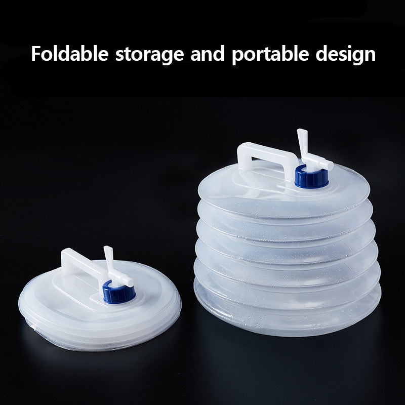 READY STOCK!!! 5L/10L/15L Collapsible Foldable Outdoor Water Container | Portable Water Storage Bag - RB18 可折叠户外便携式储水袋